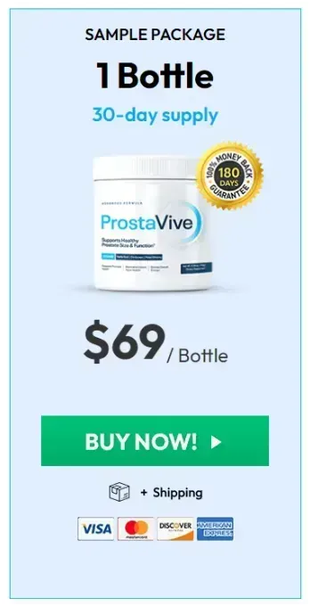 ProstaVive basic pack at $69 ( 1 Bottle) 