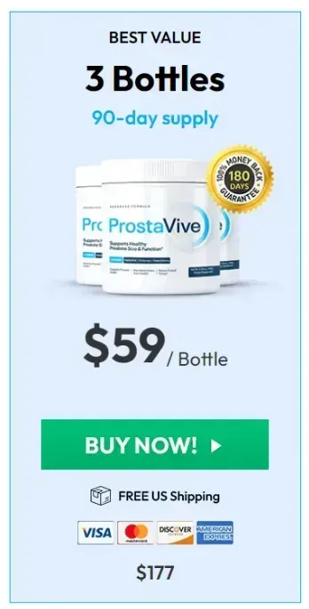 ProstaVive popular pack at $59 ( 3 Bottle)